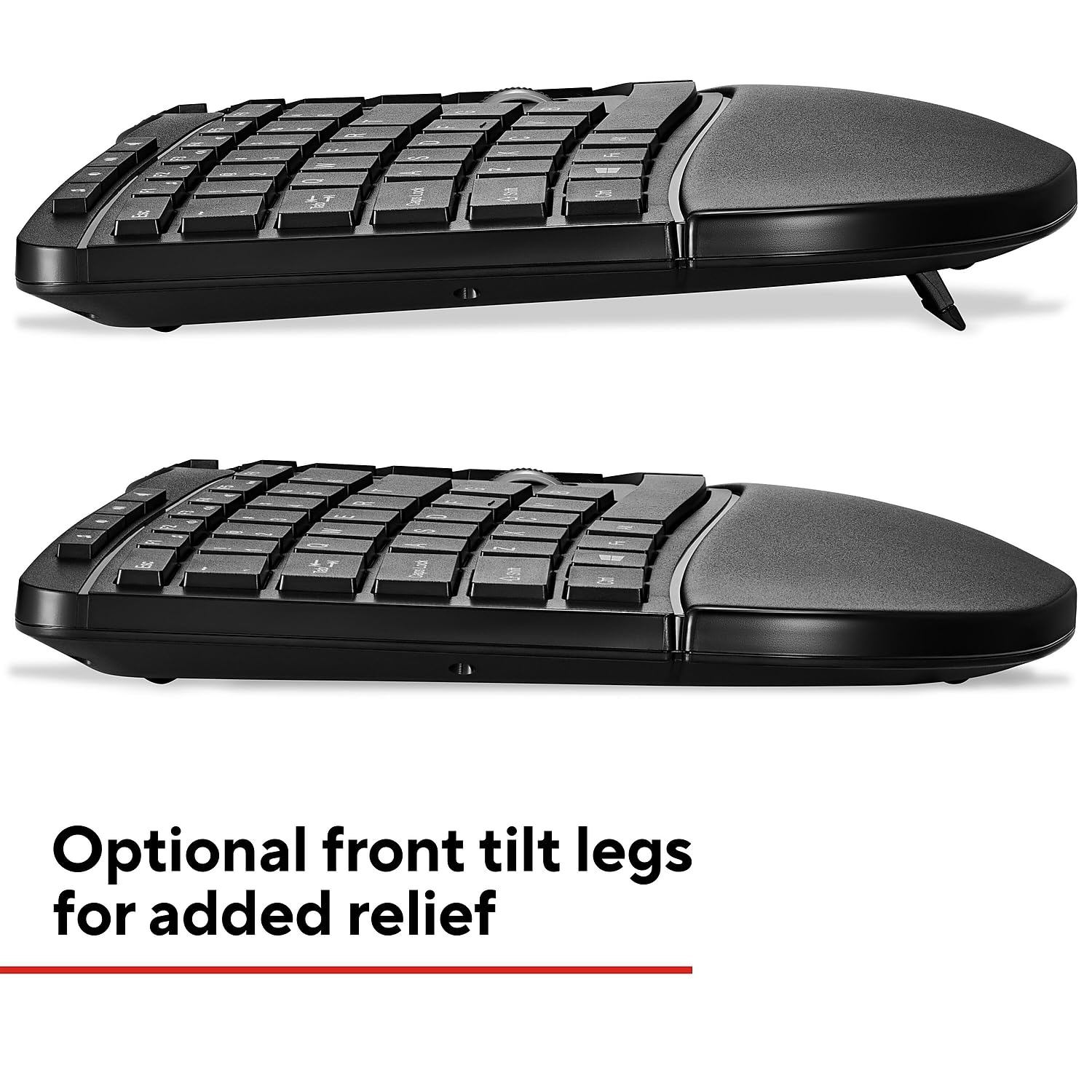 Staples TECH Tastiera Ergonomica Senza Fili - USB, Nero