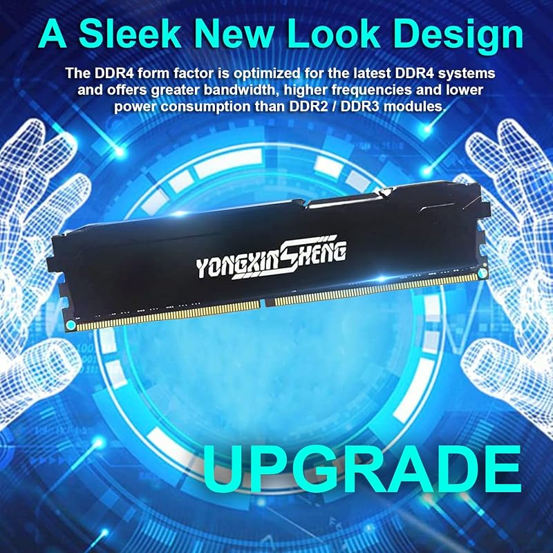 Yongxinsheng DDR4 32GB (2x16GB) Asztali Memória Kit 2666MHz - PC4-21300 UDIMM RAM Modul Számítógép Bővítéshez, CL19, 1.2V