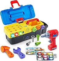 VTech Drill and Learn Toolbox - Interactive Toddler Pretend Play Tool Set with Songs, Lights & Gears Ages 2-5