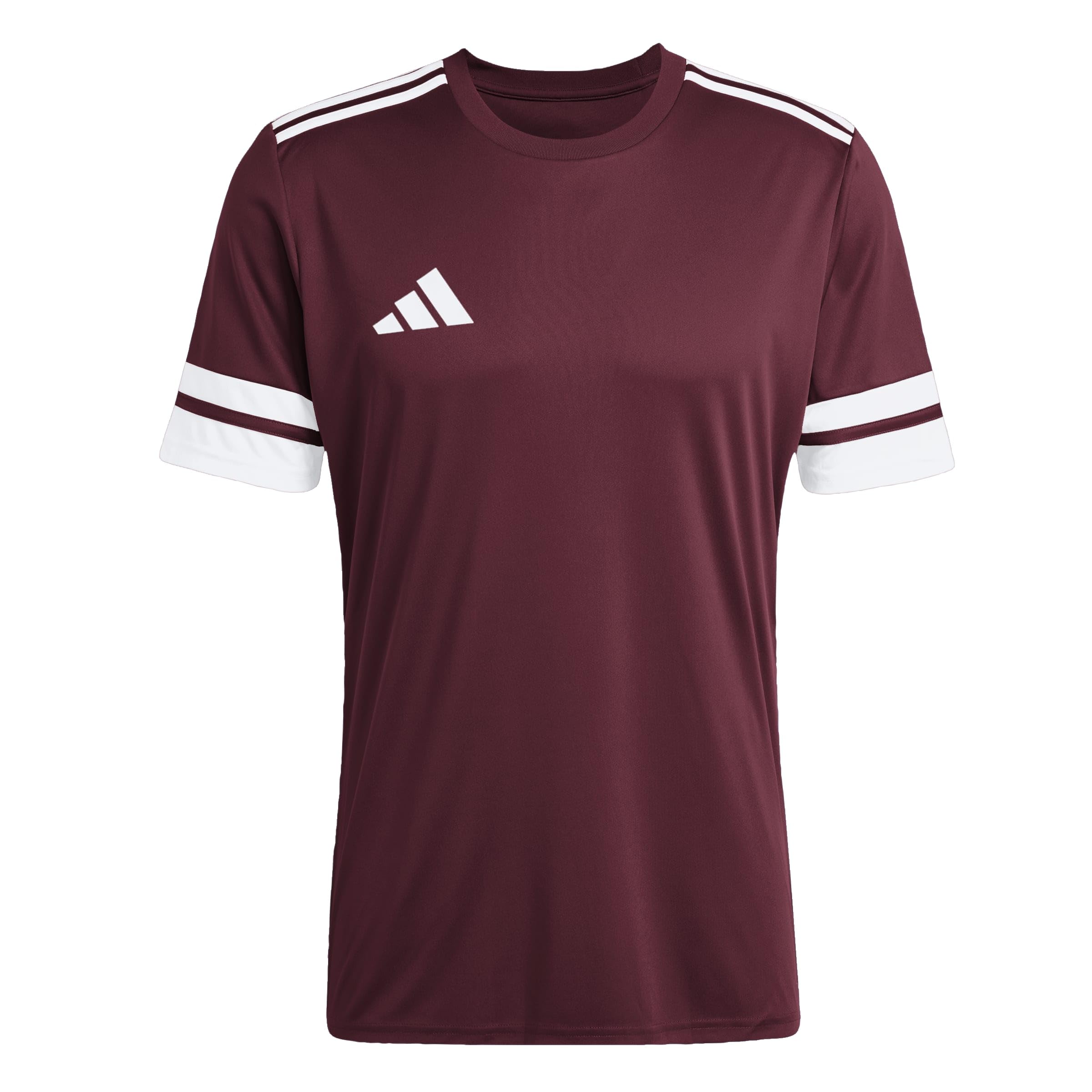 adidas Men's Squadra25 Jersey Short Sleeve Shirt, Team Maroon 2/White, XS