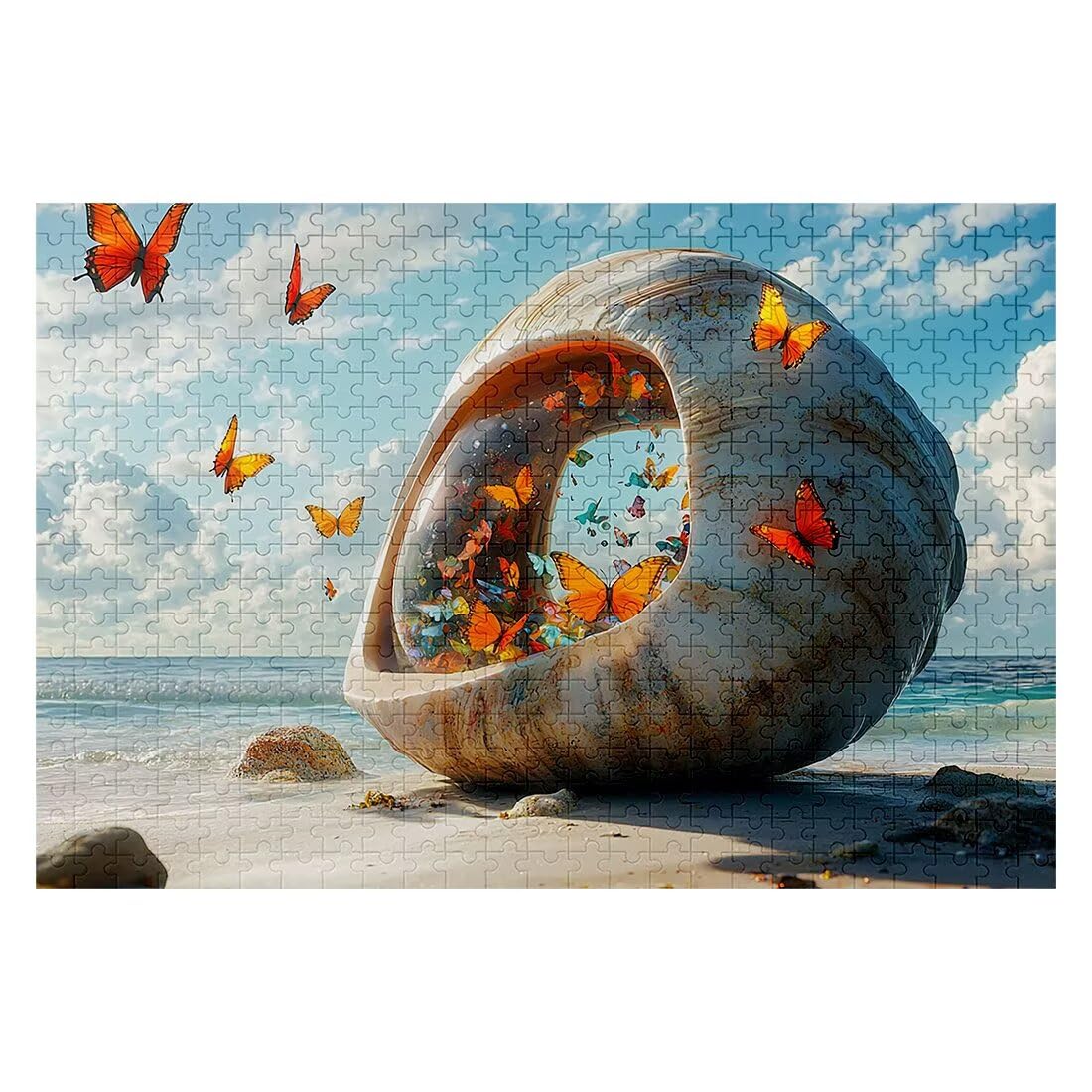 Puzzle 6000 Piezas Adultos Playa Puzzle para Adultos Mariposa Rompecabezas Juguetes Educativos Regalos Originales para Mujer Rompecabezas Entretenimiento Creativo Clásico Familia Juego 179x105cm I-10