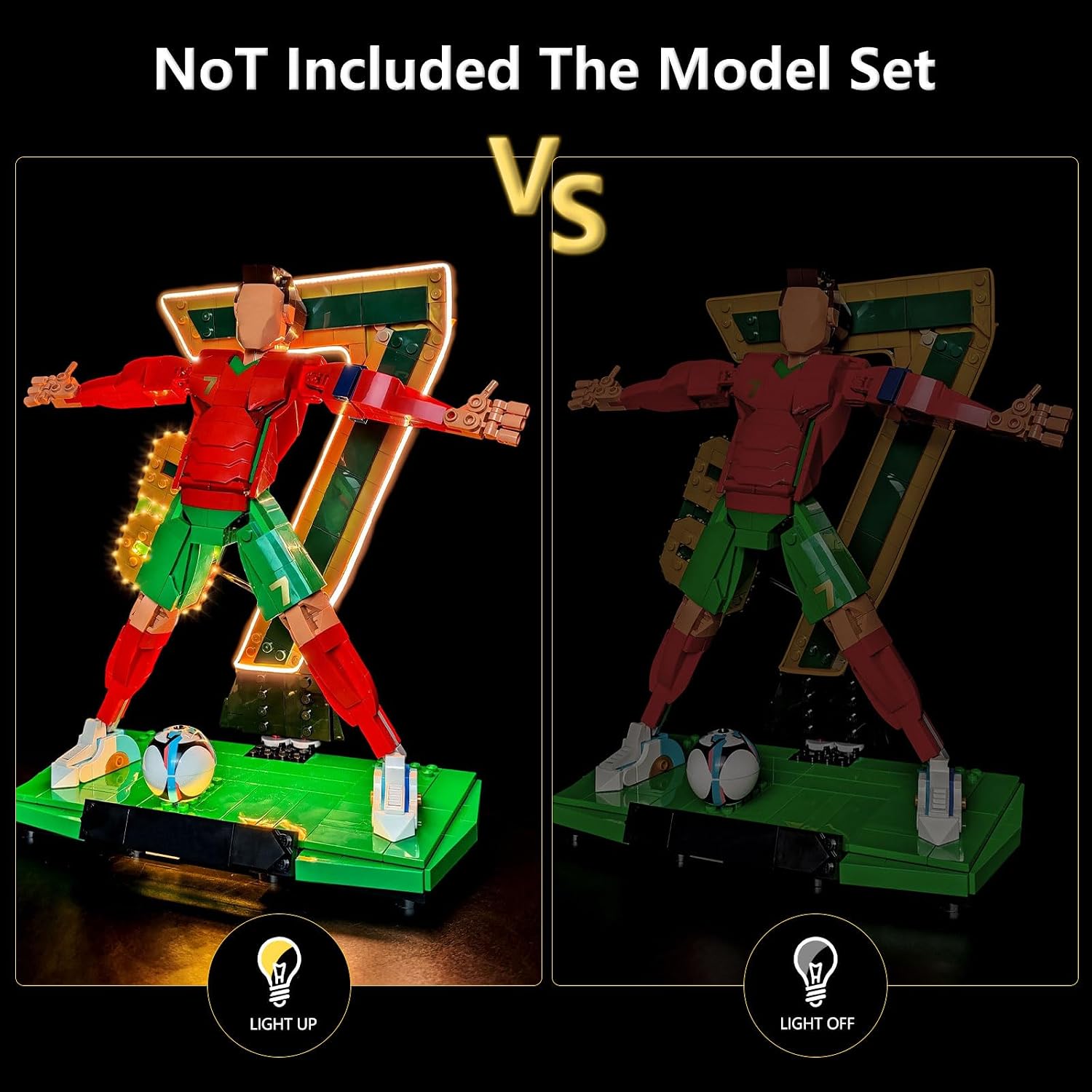 LED Light Kit Compatible with Lego 43016 Cristiano Ronaldo - Soccer Legend image 3