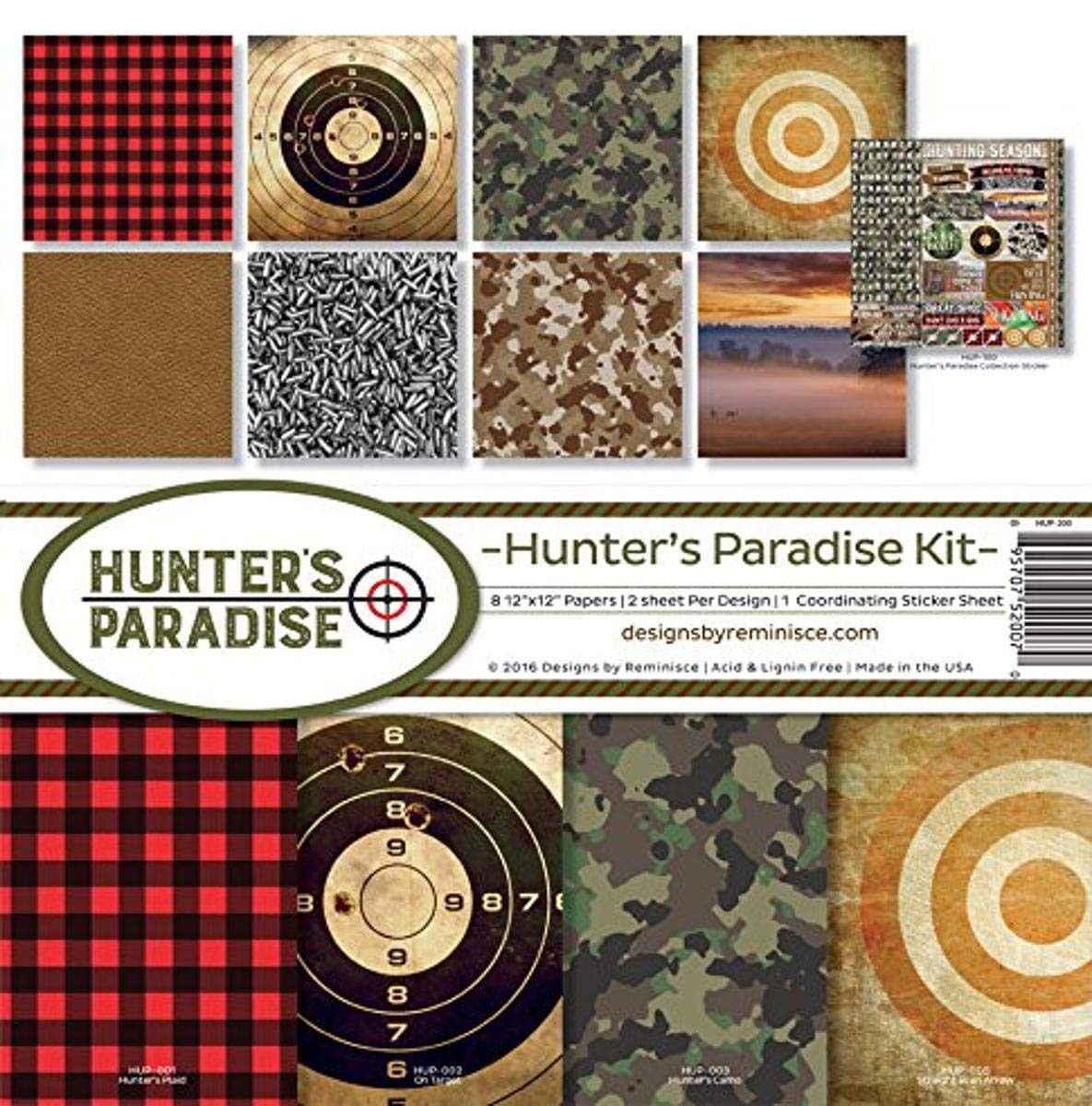Reminisce HUP-200 Scrapbook Hunter's Paradise Collection Kit Small
