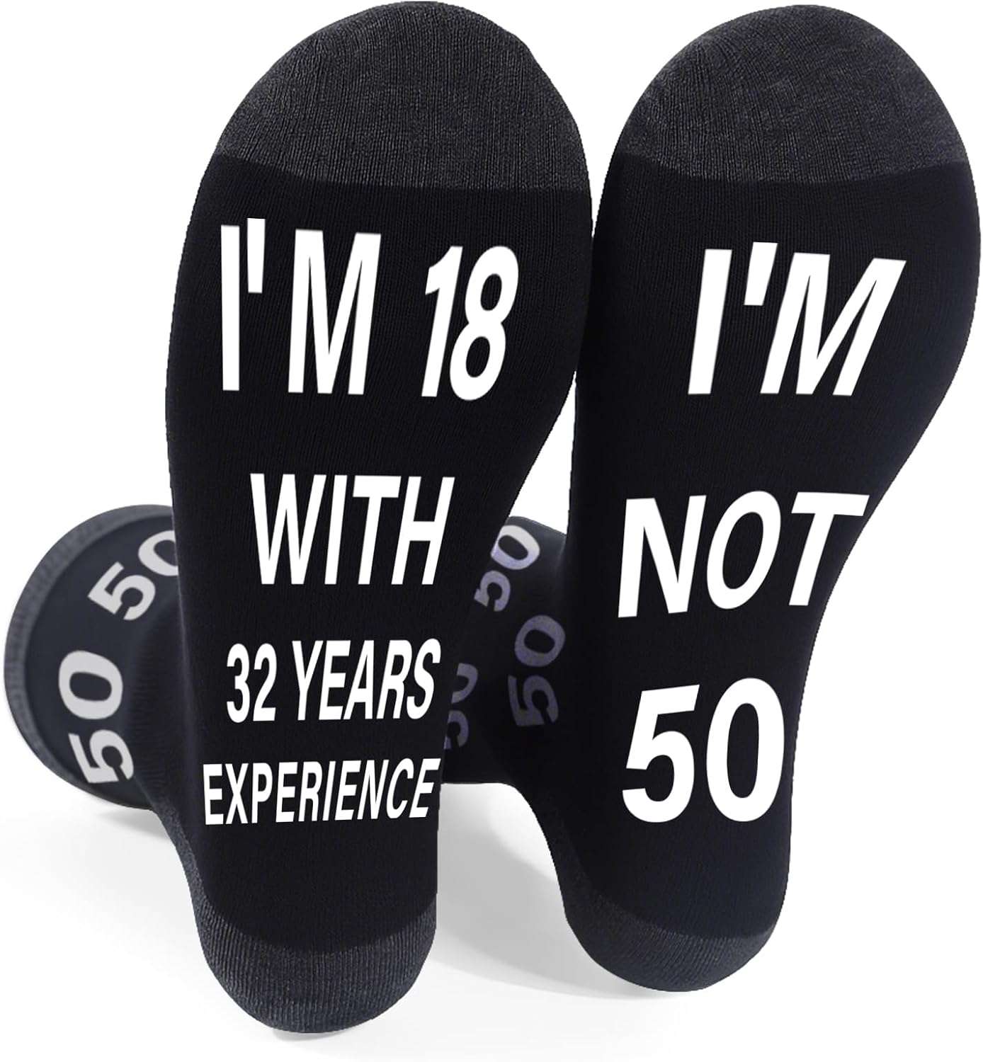 50th 65th 75th Birthday Gifts for Men,50 65 75 Years Old 1975 1960 1950 Funny Birthday Socks Gifts Dad Granpa