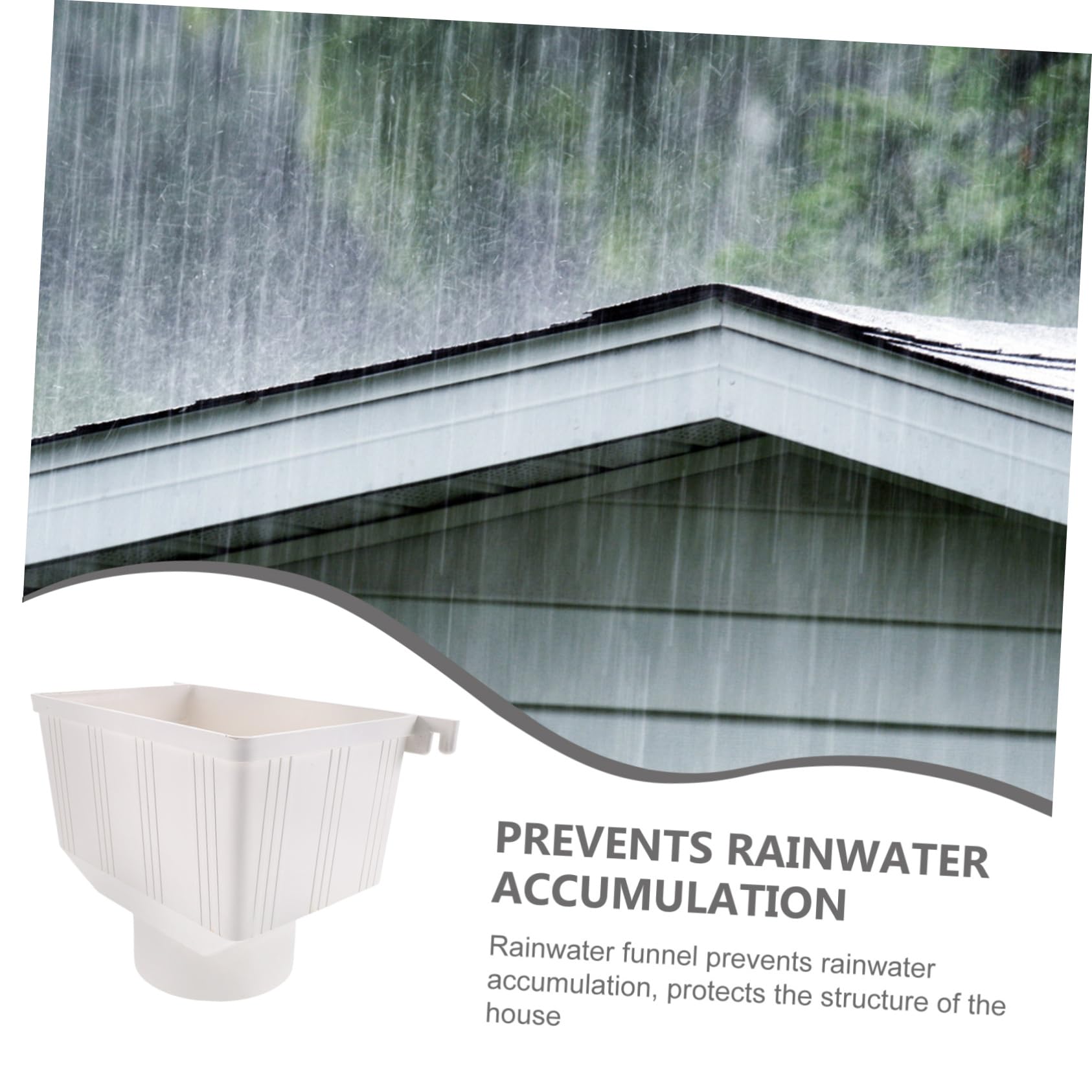 OSALADI Downspout Rinnen Wassertrichter Pvc Fallrohr Adapter 10.63X5.91X7.48In Regenfass Diverter Für Dachrinne Wassersammelsystem Anschluss