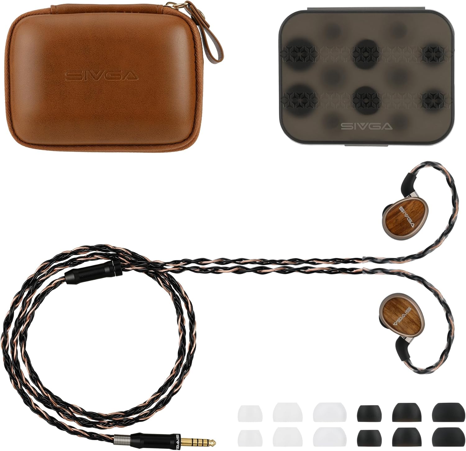 SIVGA Nightingale Pro Planar Magnetic HiFi Earphones, Aluminum Alloy & Zebrawood Design with Detachable 8-Core Cable