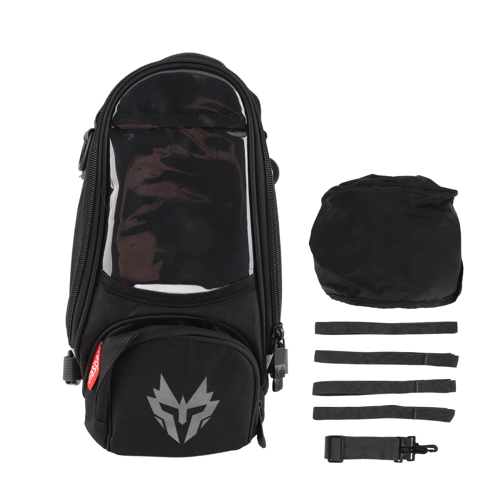 Wasserdichter Motorrad-Tankrucksack, 4,5 L Kraftstoffbeutel mit Handytasche, Magnetische Befestigung (Grau)