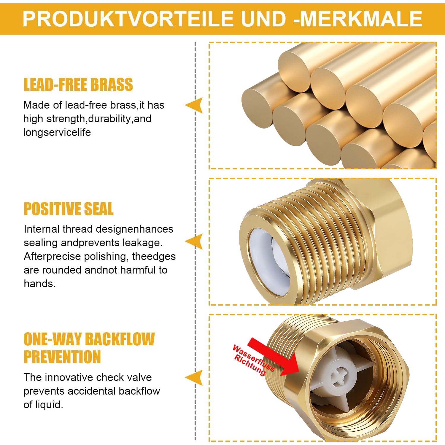 Terugslagklep MM Met Messing Insert - DN15  1 1 2inch