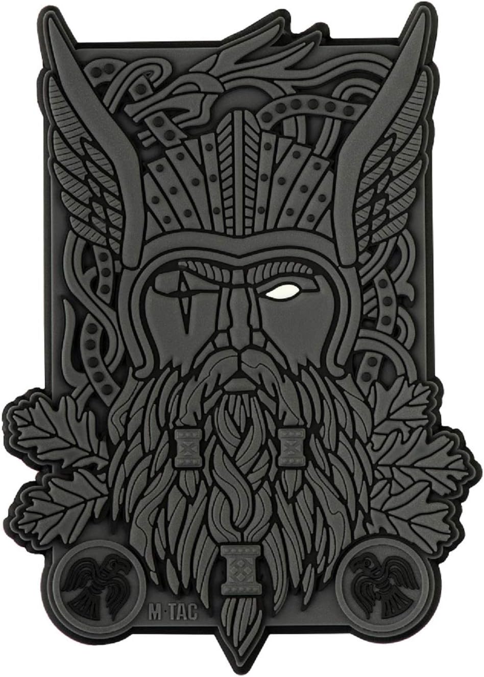 M-TacM-Tac Tactical Morale Patch Odin Viking War God 3D PVC (Grey)