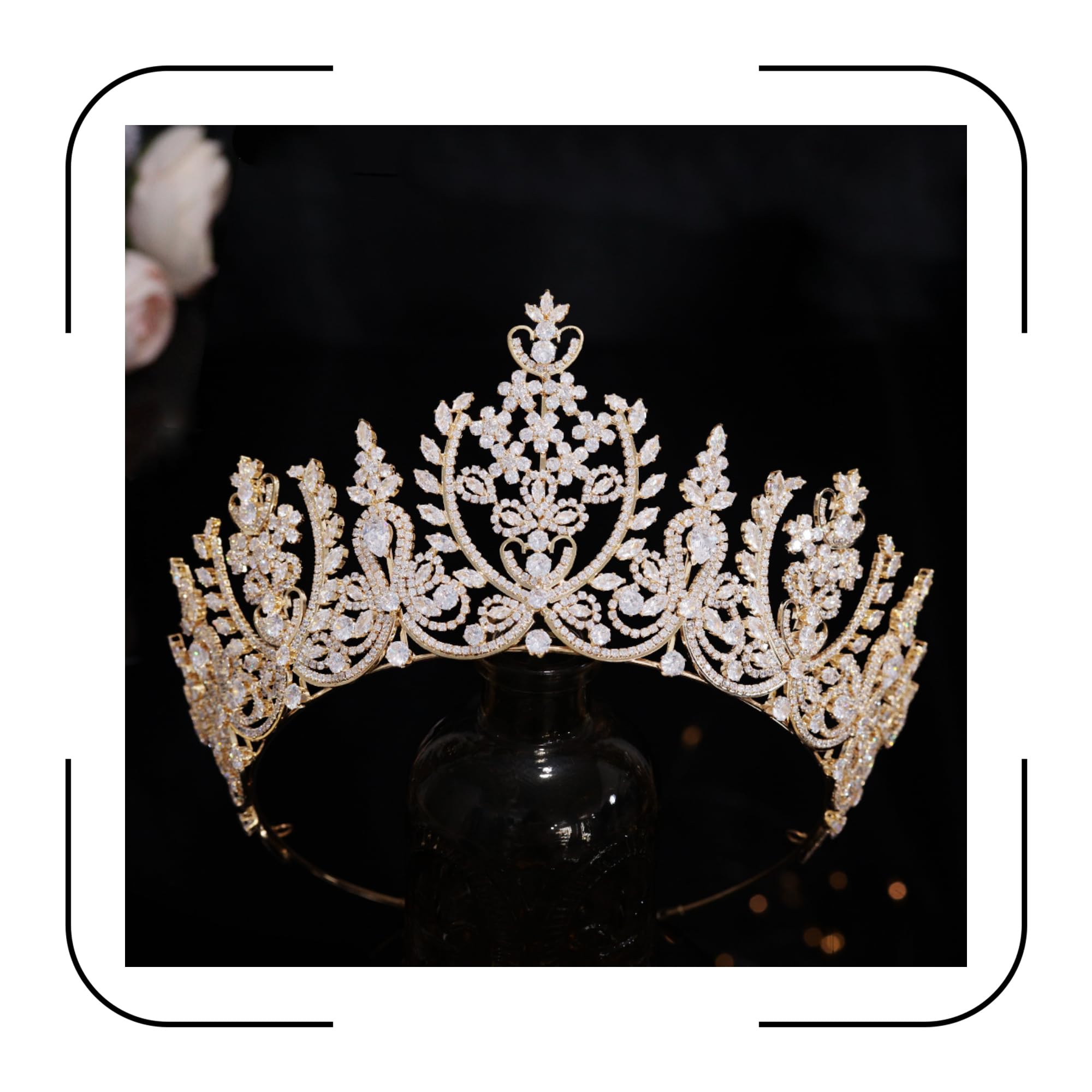 Elegant Gold and Silver Crown King or Queen Gold or Silver Jeweled Plastic Crown  main image 3
