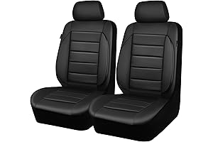 CAR PASS Leather Car Seat Covers for Front Seat