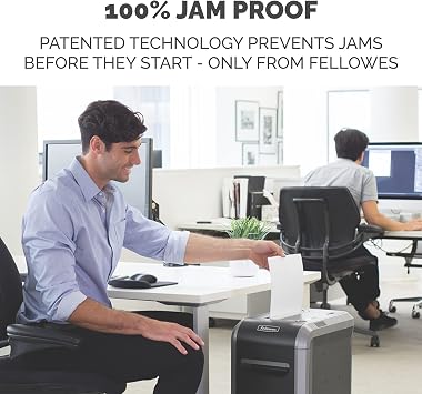 Fellowes 99Ci 100% Jam Proof Cross Cut 18-Sheet Home Office Paper Shredder with SafeSense, Black