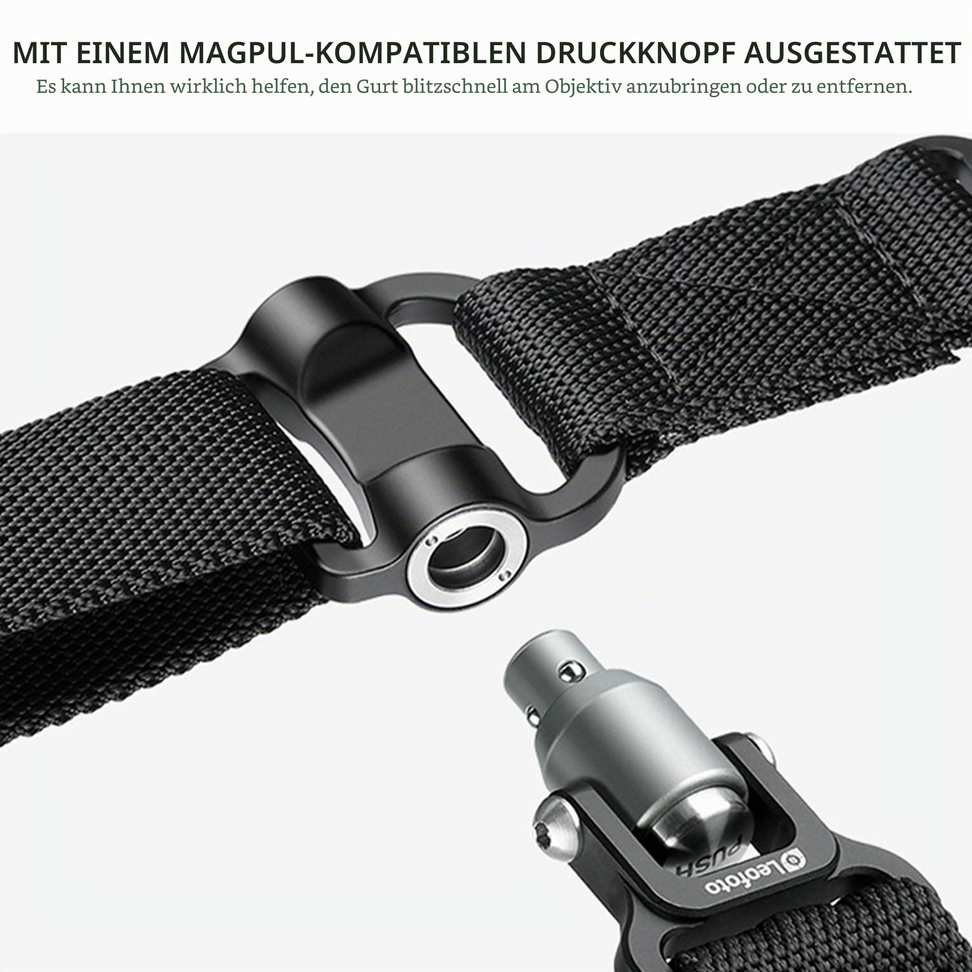 Leofoto Tragegurt SP-01 mit 2X QD-Zapfen