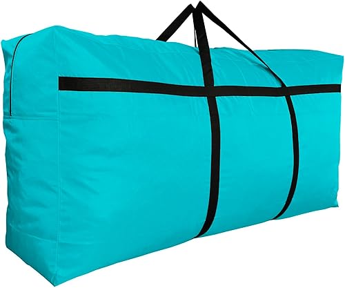 DoYiKe Bolsa de lona de almacenamiento extra grande con cremalleras y asas, bolsa de lona plegable grande para viajes