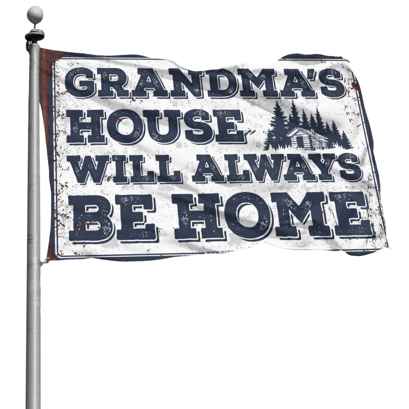 Drapeau pour fille dortoir Will Always Be Home grand etendard mural textile 152 x 244 cm