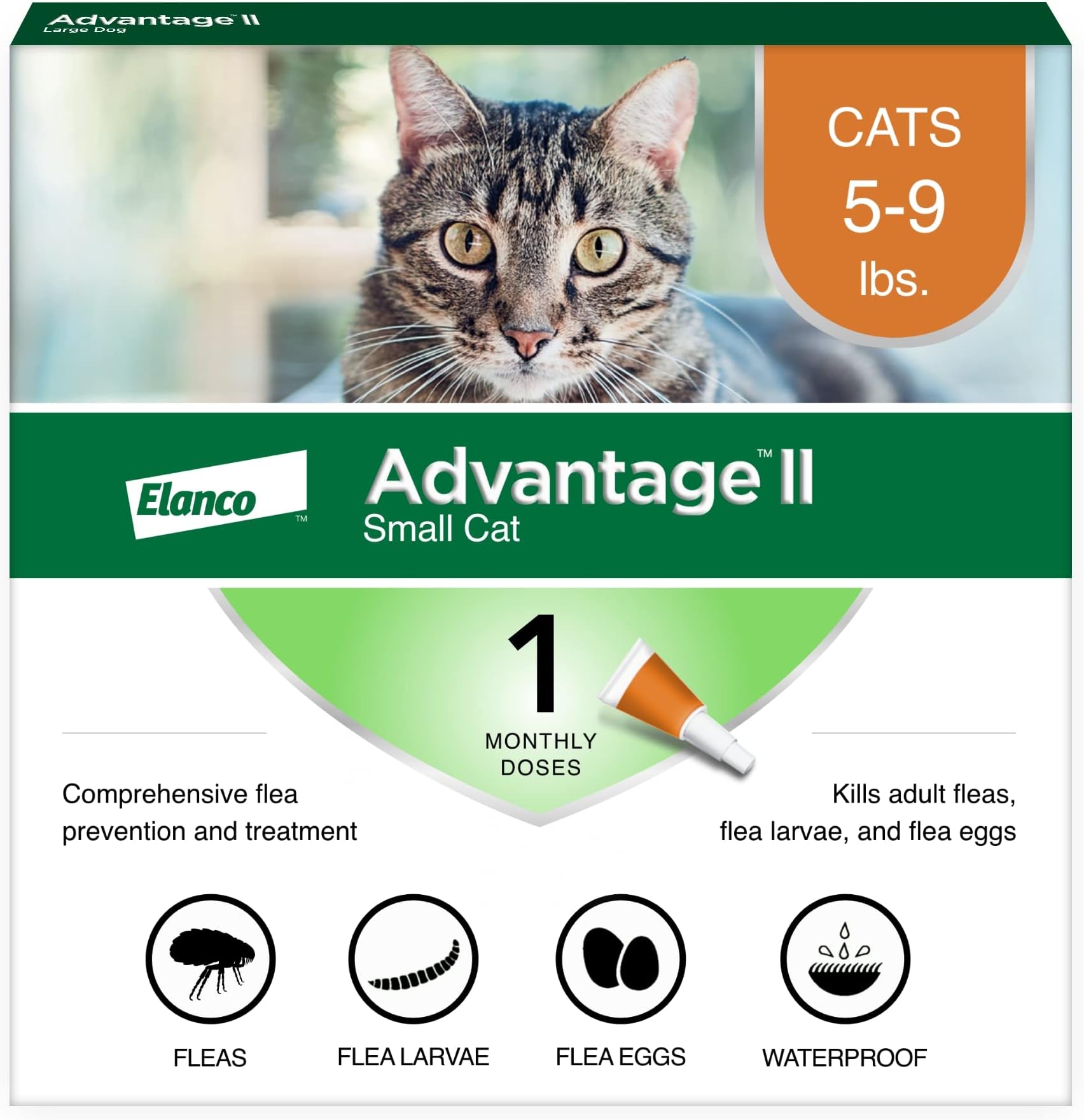 Advantage Bayer II Flea Prevention for Small Cats, 5-9 lbs 5-9 lb