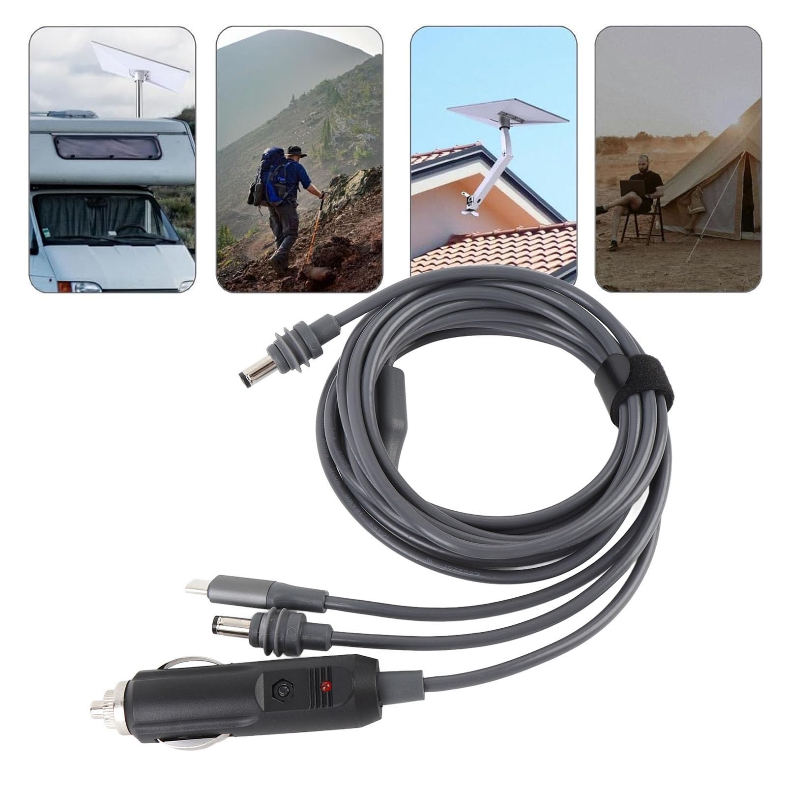 Cryfokt CC -Vorschubkabel, USB C 3 in 1 18AWG Stromkabel für Satellitenzubehör (#3)
