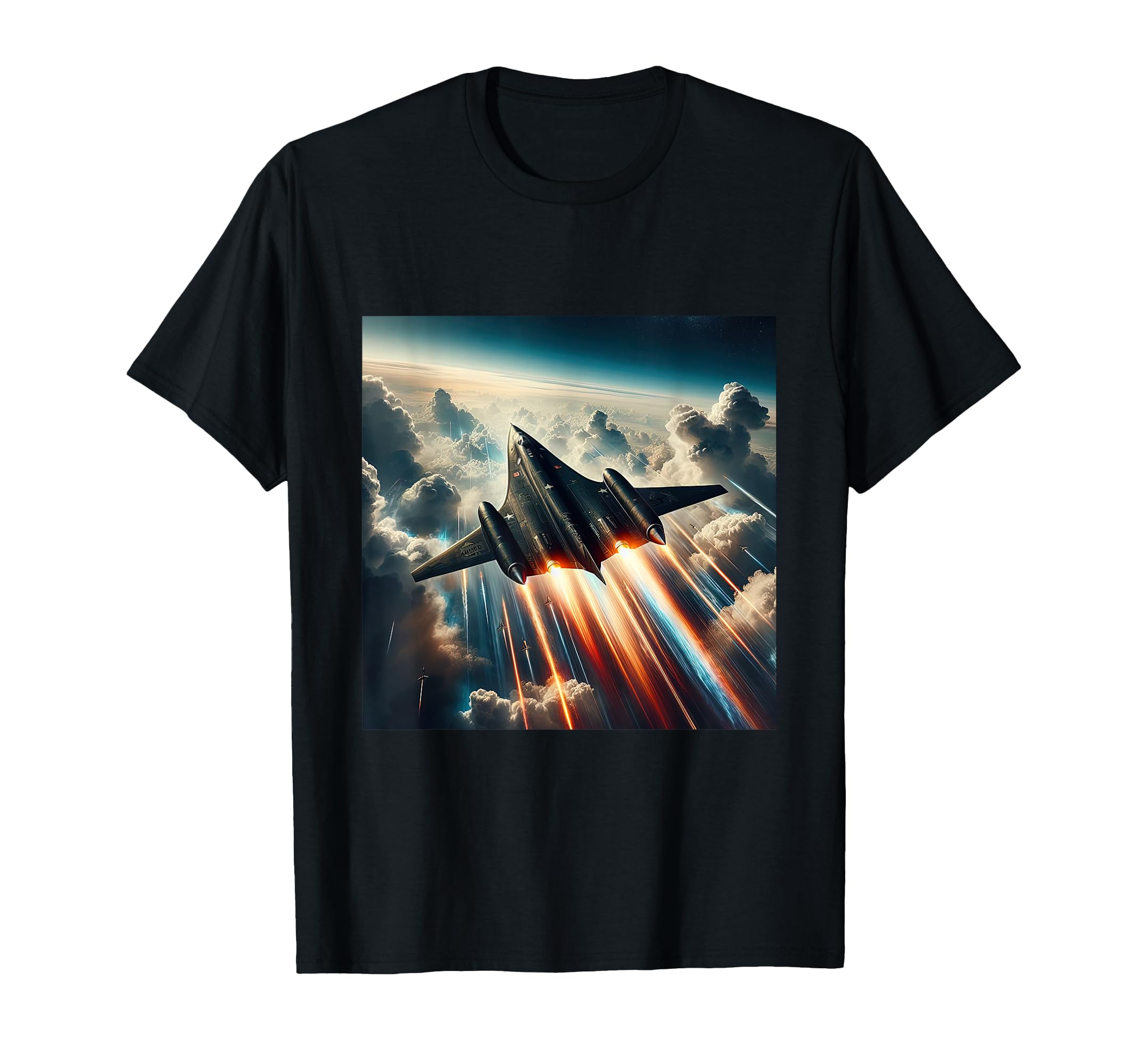 Fighter Jet SR-71 Blackbird Military AircraftSR 71 Blackbird Fighter Jet Military Aircraft T-Shirt