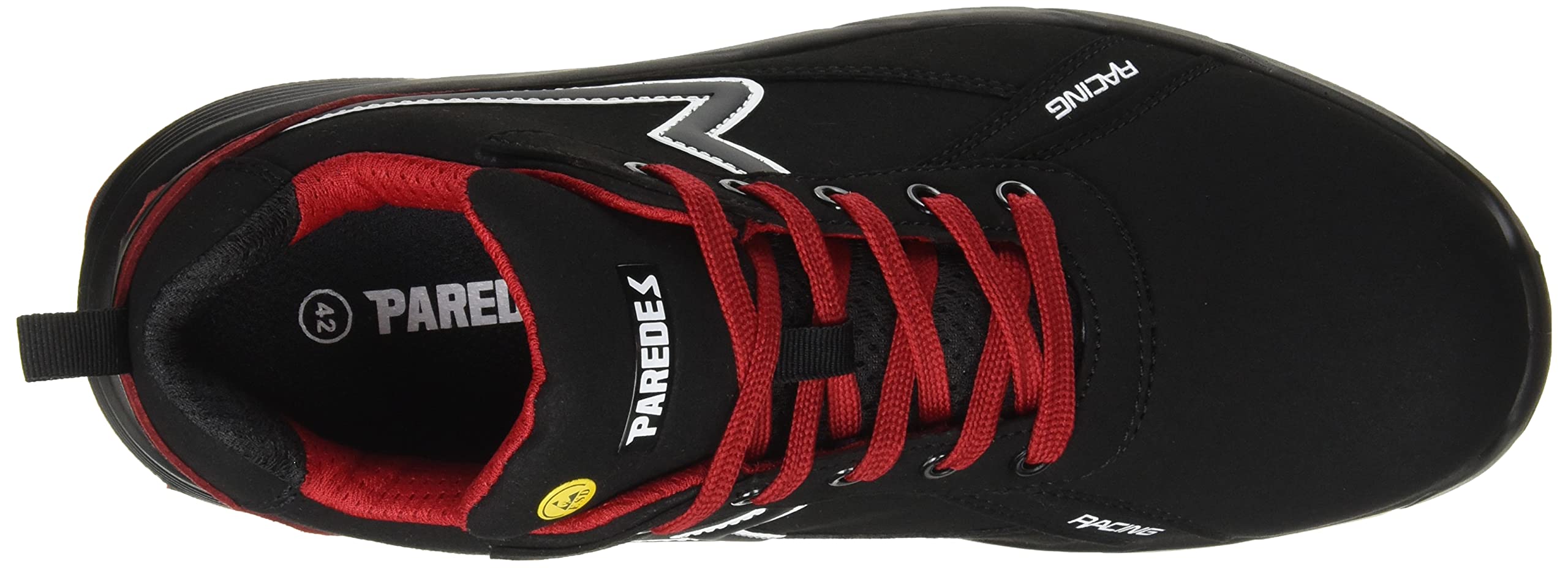 Paredes Deportivo Alonso - S3 Ci HI ESD SRC - Color Negro y Rojo - Talla 38