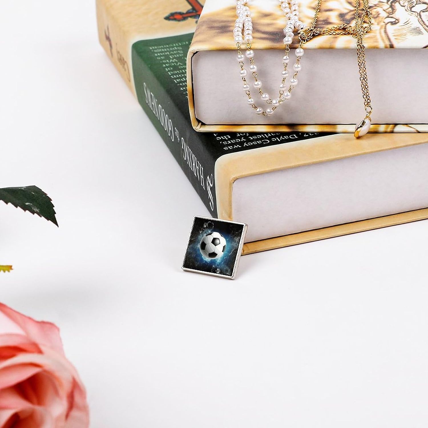 Square Lapel Pins Metal Square Brooceh Badge for Backpacks Or Lapels, Valentine Pin, Soccer Sport Printed Square Pins