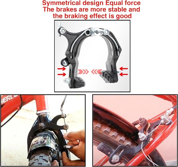 Bike Brakes Calipers Set,Side Pull Brake Set,69-96mm Reach,for Bike C Shape Brake Aluminum Bicycle Brake
