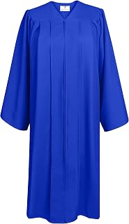 Matte Choir Robe for Church Baptism Officiant Confirmation Costume,Graduation Gown for School,Judge Pastor Robes