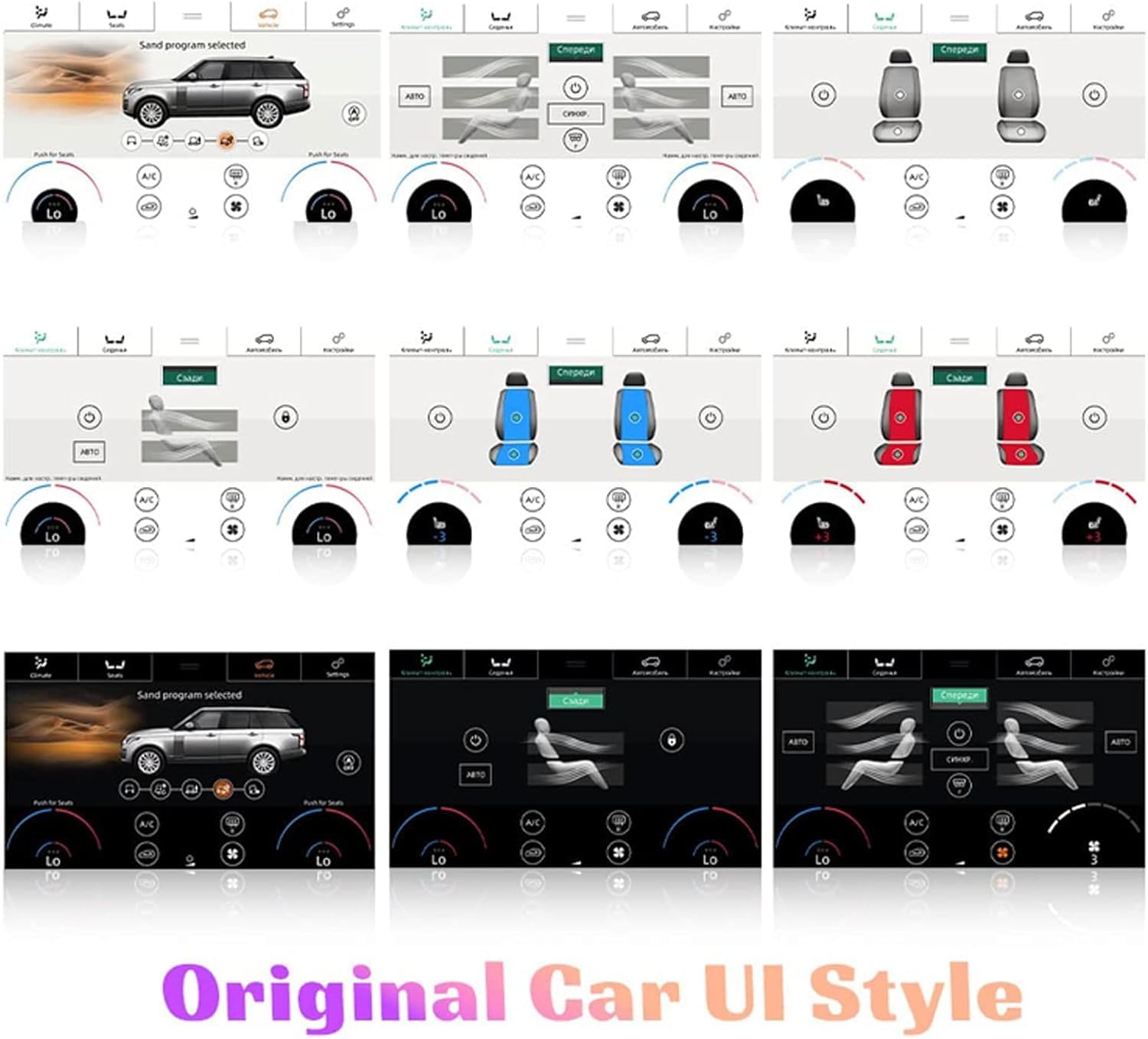 ASVEGE Auto-Klimaanlage Klimasteuerung AC Panel für Land Rover Range Rover Vogue L405 2013-2017, Auto 1080p LCD AC Touchscreen Ersatz, Upgrade-Version mit Installationsanleitung