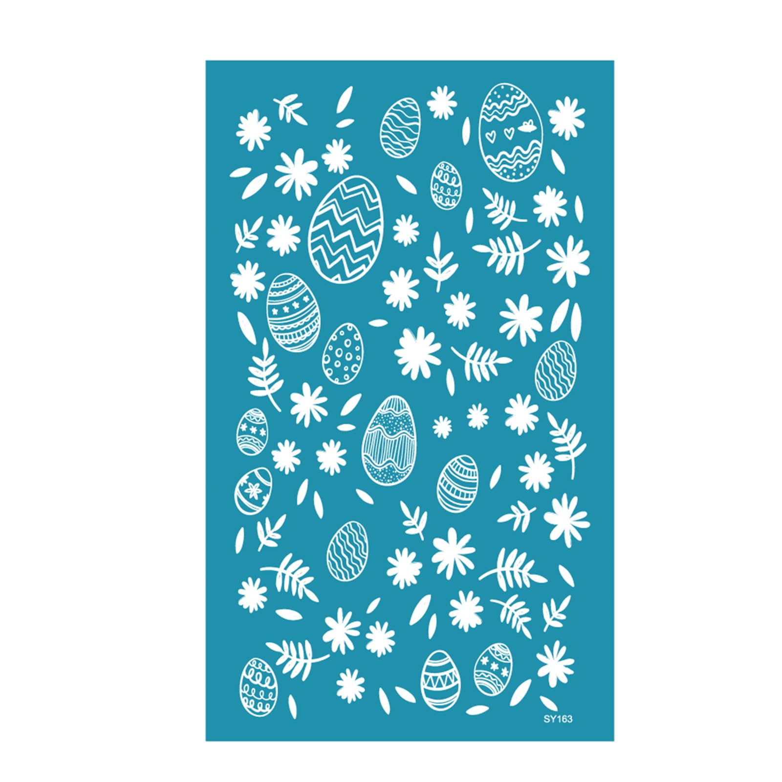 Osniyaw Sy163 Silkscreen Printing Stencils Template For Clay Easter Bunny, Reusable Screen Printing For Printing On Jewellery, Earrings, Screen Printing For
