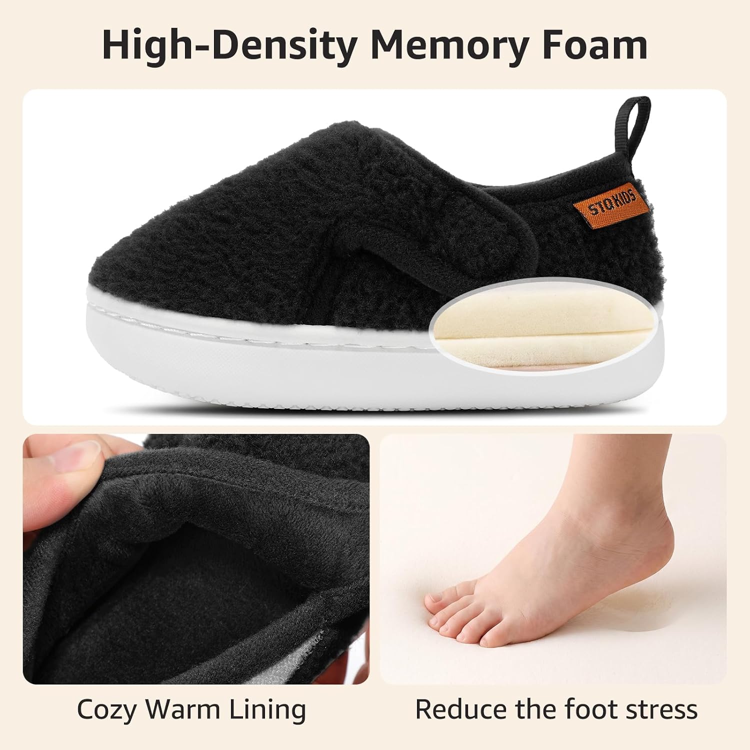 STQ KIDS Toddler Boys Girls Winter House Slippers