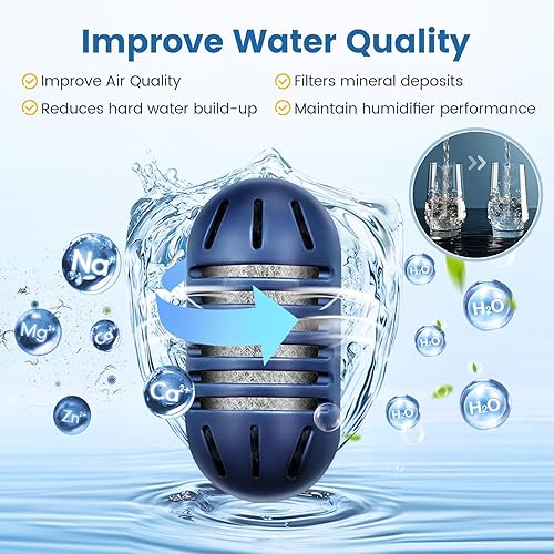 Miniatura 2 de isinlive Paquete de 20 cartuchos de desmineralización compatibles con humidificadores ultrasónicos HoMedics, filtra depósitos minerales, evita la