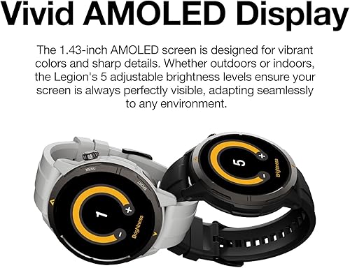 Miniatura 7 de AGM Legion - Reloj inteligente GPS resistente, resistente al agua 5 ATM, a prueba de golpes y caídas, más de 100 modos deportivos, llamadas