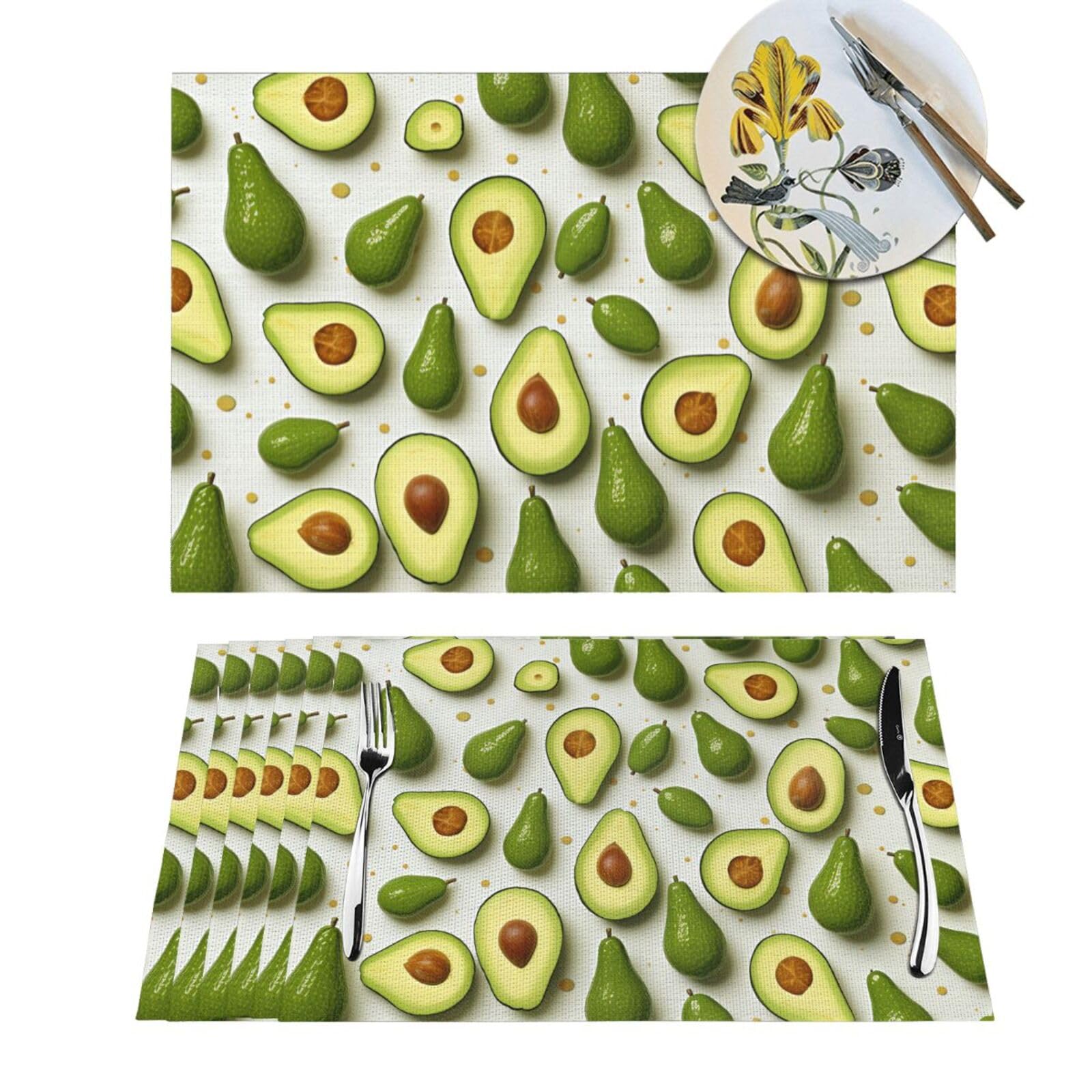 Sets de table antidérapants et lavables lot de 6 PVC