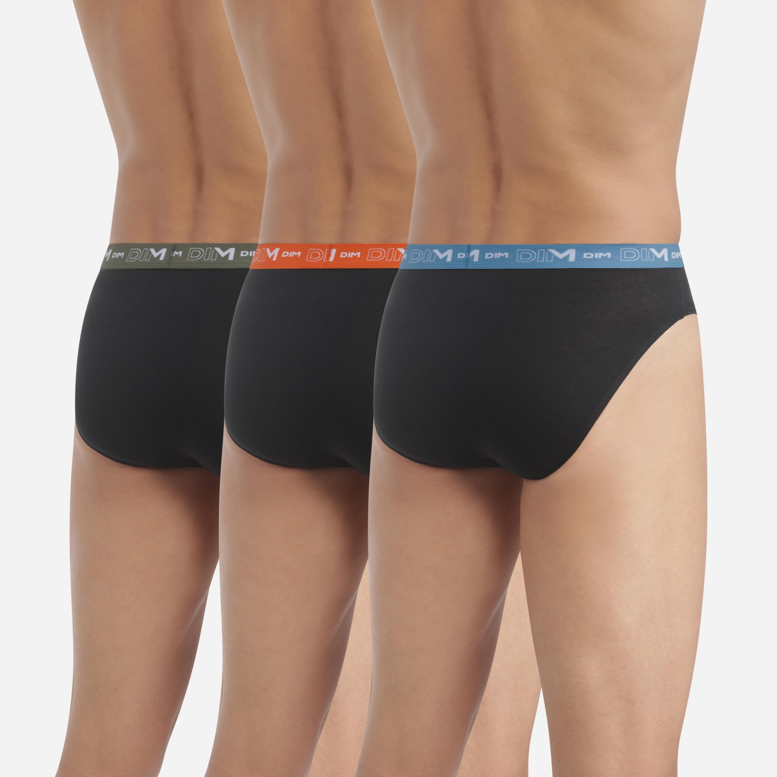DIM Slip Homme Lot de 3 | Coton Stretch Confort | Maintien Optimal | sans Étiquette