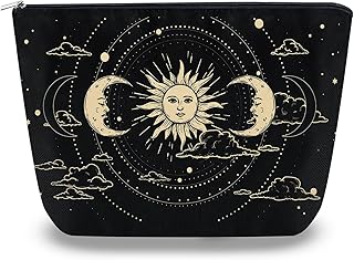 Astrology Gifts for Women Sun And Moon Cosmetic Pouch Witchy Gifts for Women Birthday Christmas Boho Makeup Bag HalloweenGift for Girls Friends Coworkers