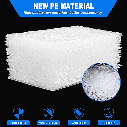 Miniatura 3 de 50 bolsas transparentes de burbujas, 6 x 10 pulgadas, bolsas de amortiguación de doble pared para mudanza, envío y embalaje
