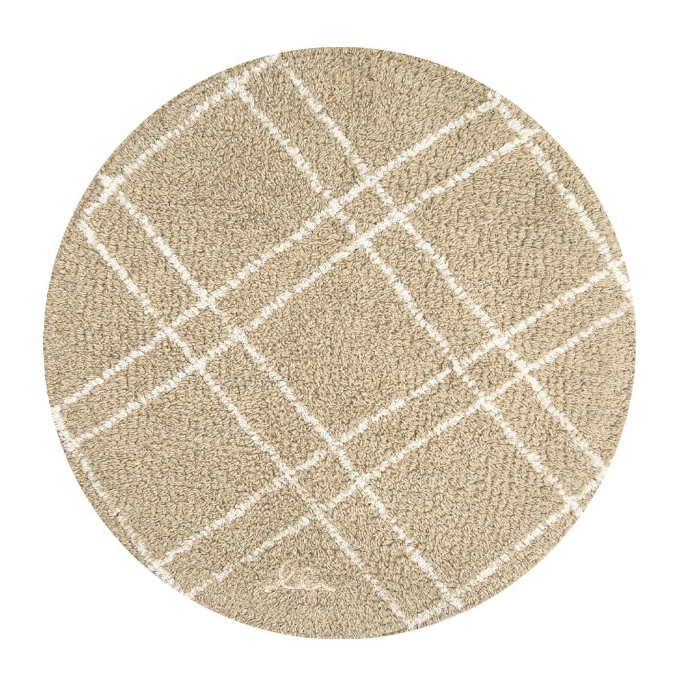 Tappeto Bagno Rotondo OLIVO.shop VERTIGO - Cotone, Antiscivolo, Lavabile, Rosa 75 Cm - Foto 9