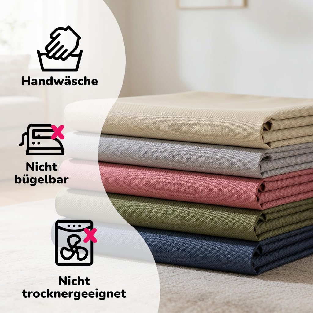 Takoy Wasserabweisender Stoff Meterware zum Nähen, Dekostoff, Magenta, 5 m