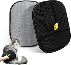 Pet Hair Removal Glove for Dogs & Cats | Reusable Grooming & Deshedding Mitt | Soft Washable Anti-Slip Pet Fur Brush | Easy Hair Remover for Sofa, Bed, Carpet & Car