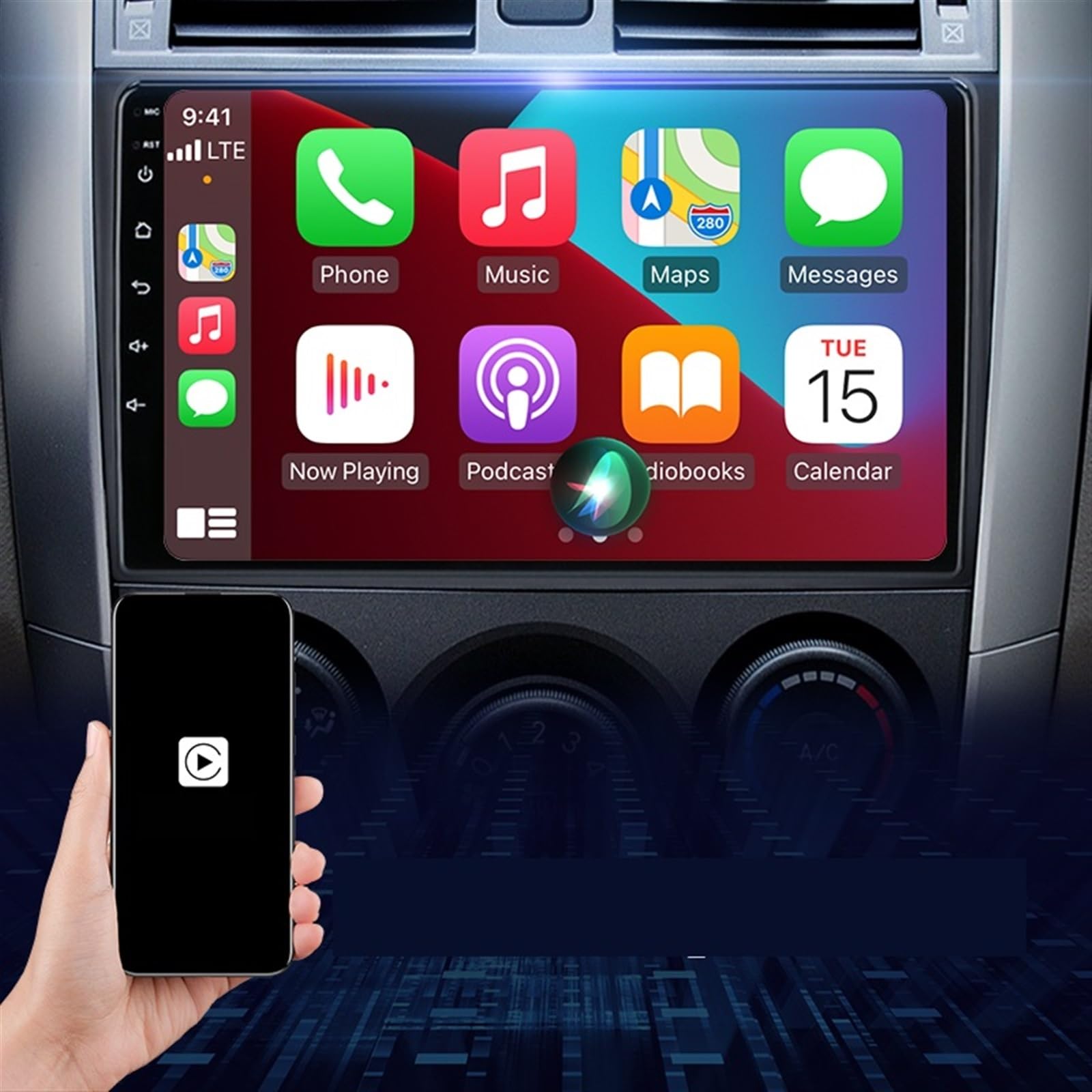 Nawigacja satelitarna Radio Samochodowe Nawigacja GPS Multimedialny Odtwarzacz Wideo Stereo(T3L P-DVR(Carplay))