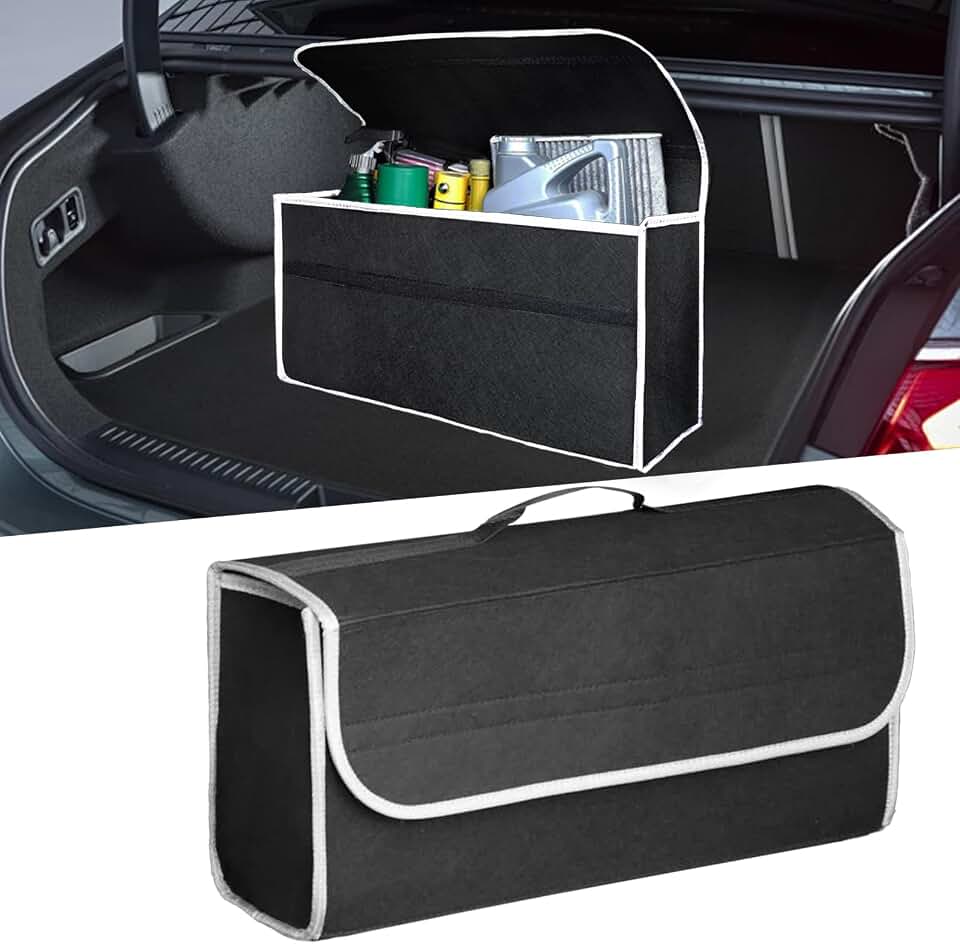 Bolsa organizadora para maletero de coche, plegable, organizador de maletero de coche, bolsa de fieltro antideslizante para almacenamiento de herramientas de automóviles y ordenación interior