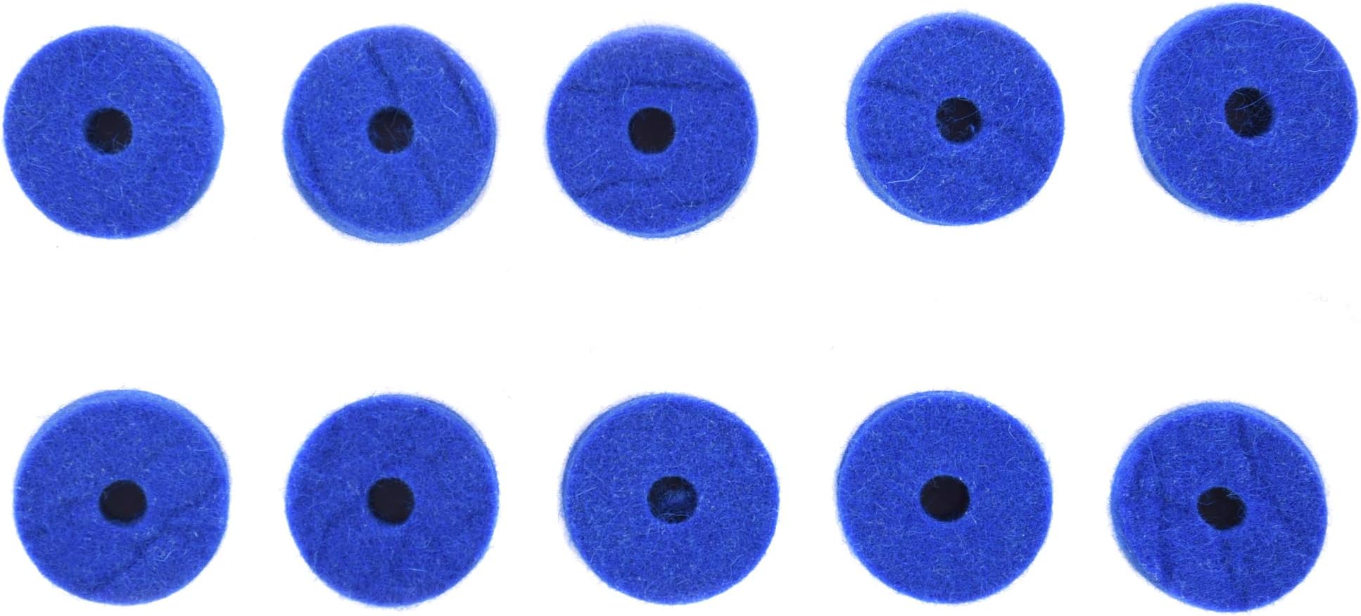 AheadBlue Wool 10 Pack 1.5" X.5 Cymbal Felt (AWFBLU)