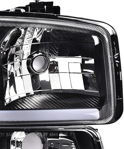 Vista 47 de PIT66 Conjunto de faros delanteros LED DRL BAR compatible con GMC Sierra 1999-2007 /Sierra 2500/99-06 GMC Yukon 1999-2004, accesorios de luces