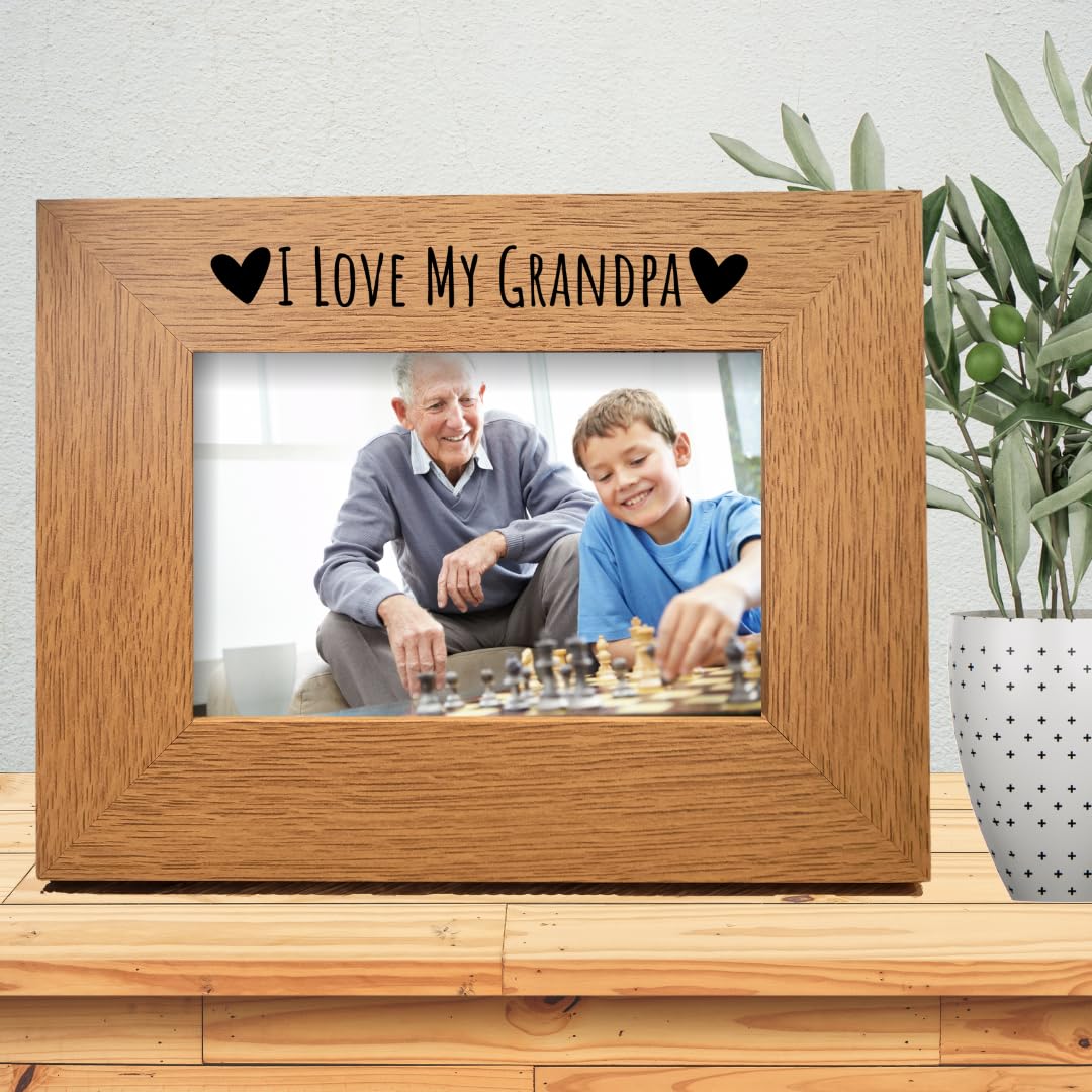 Second Ave Oak 6x4 Landscape Picture Photo Frame I Love My Grandpa Gift Birthday Father's Day Christmas