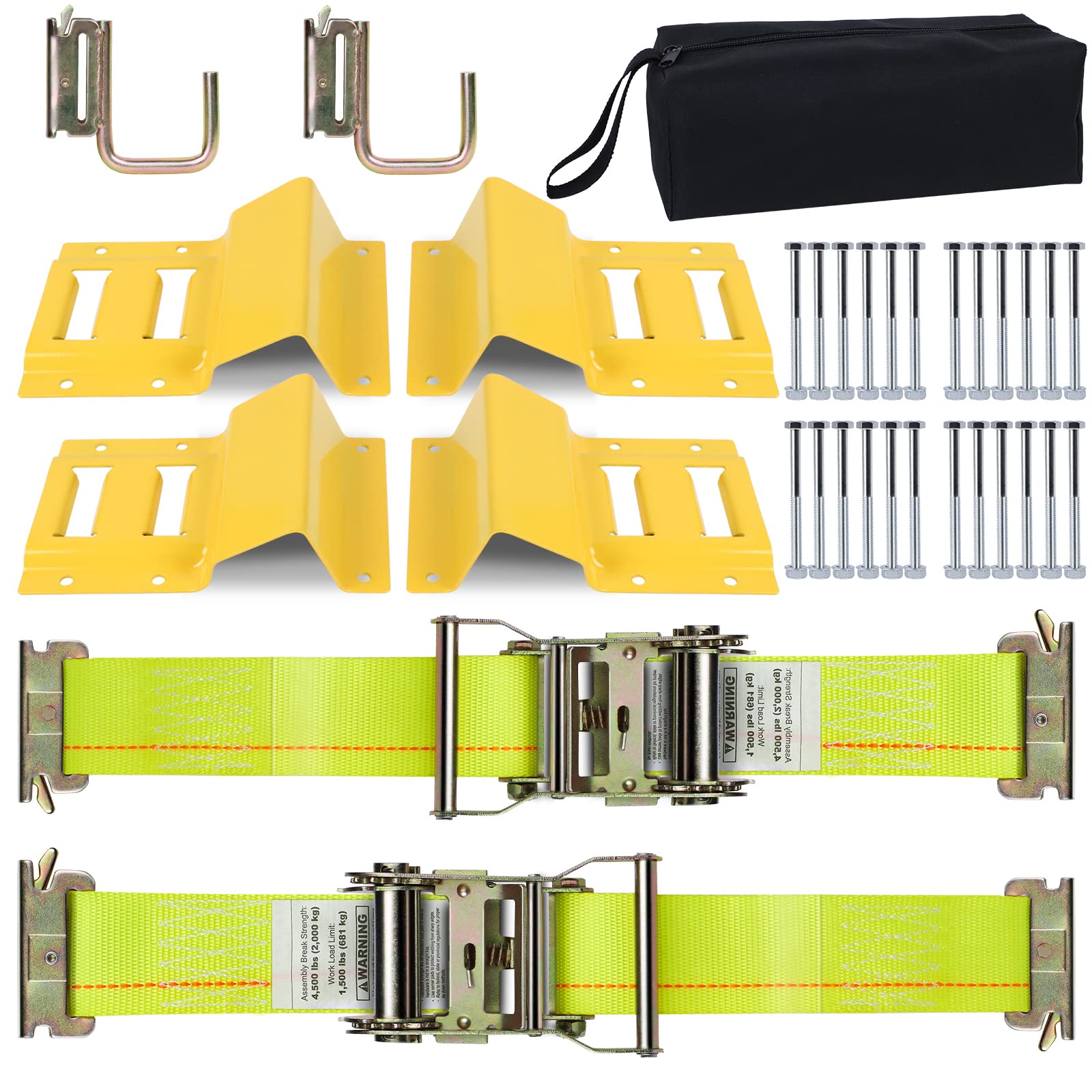 Buy Wheel Chock Tie Down Kit, Eazy2hD ATV Wheel Chock & Strap Kit