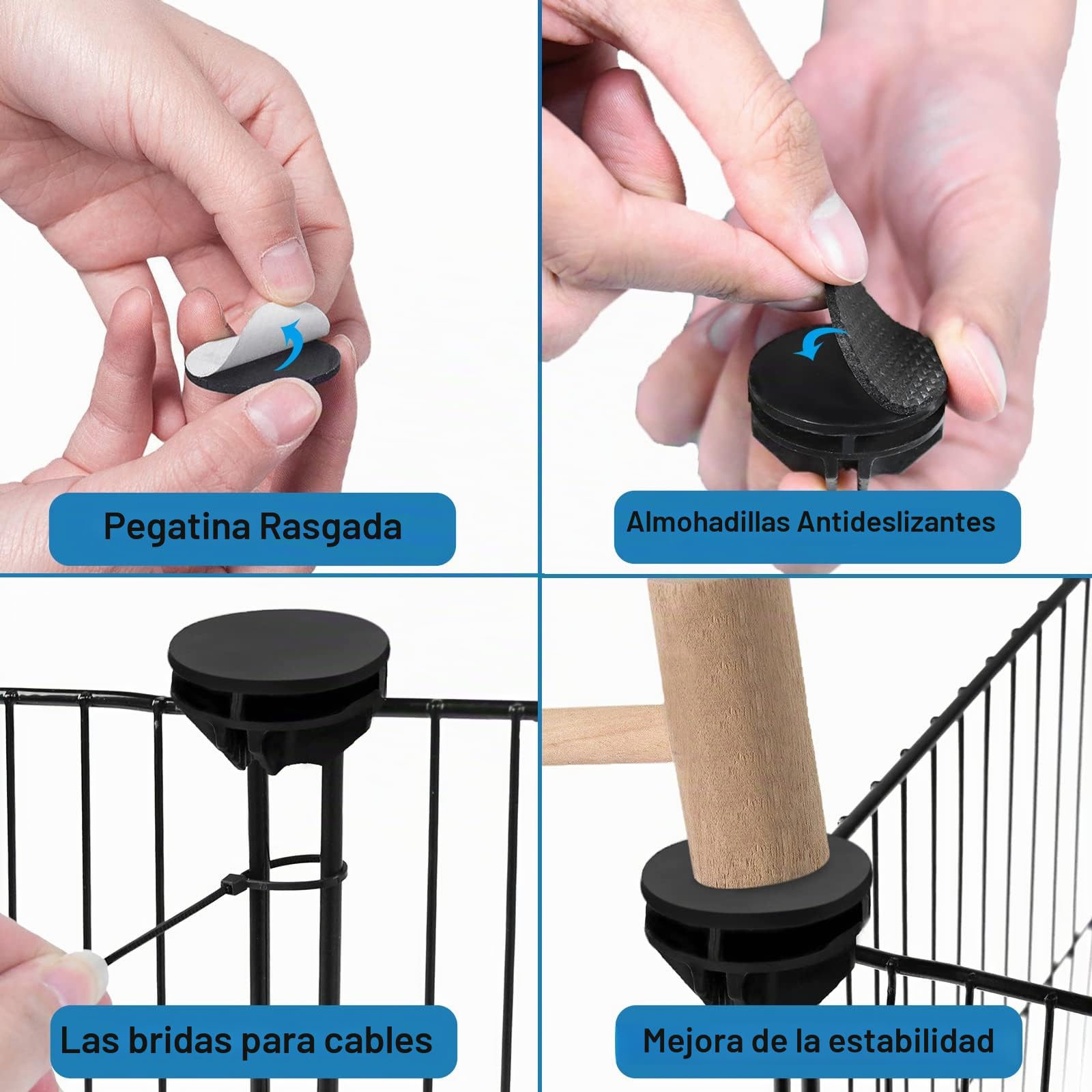 UISEBRT - Juego de 12 recintos para conejitos y conejillos de indias, jaula para animales pequeños con puerta, recinto para cachorros y animales pequeños, interior y exterior, 35 x 35 cm