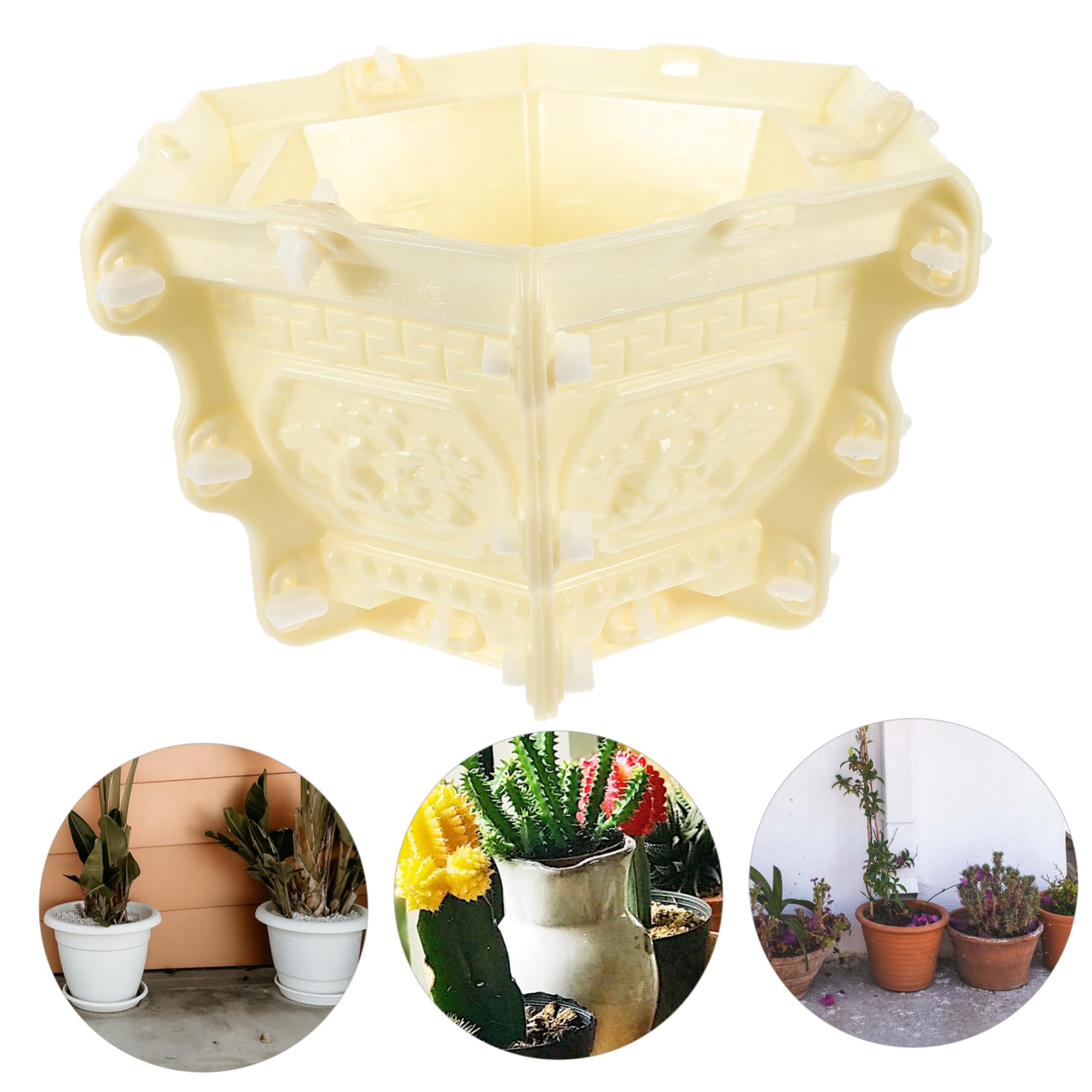 Amazon.co.jp: Levemolo 六角形 プラスチック製 プランター型 手芸用