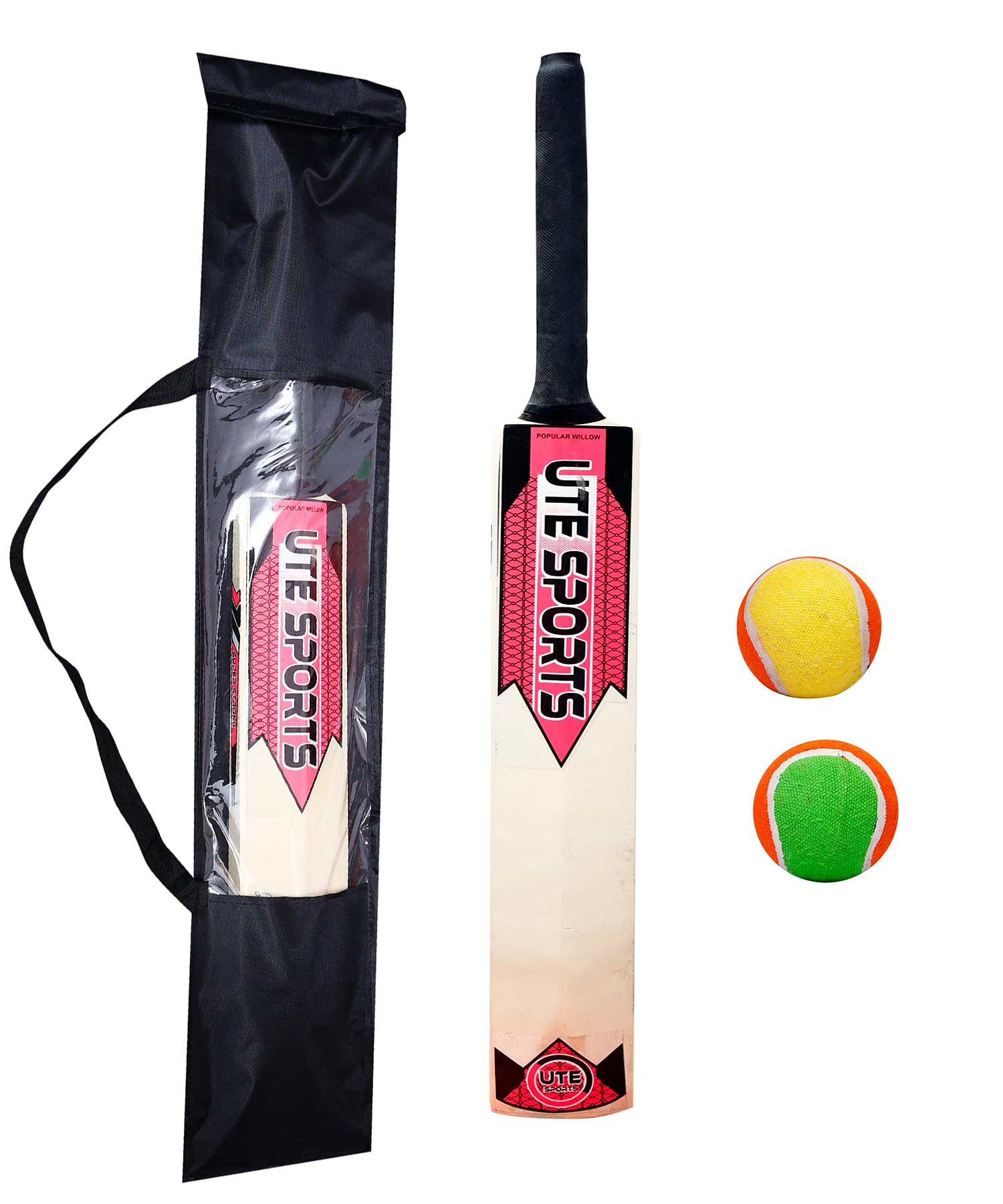 Combo Kids Poplar Willow Wooden Cricket Bat with Tennis Cricket Ball and Bag Cover (Size 5 for Age 9-12 Years) (B0C8K1JXZD) Amazon Price History, Amazon Price Tracker