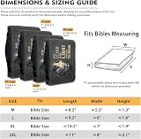 boiszeda God Saying Book Leather Bible Case Protector Wth Zip Book Organizer Carrying Bag Church Handbags for Easter Daily Travel - 6