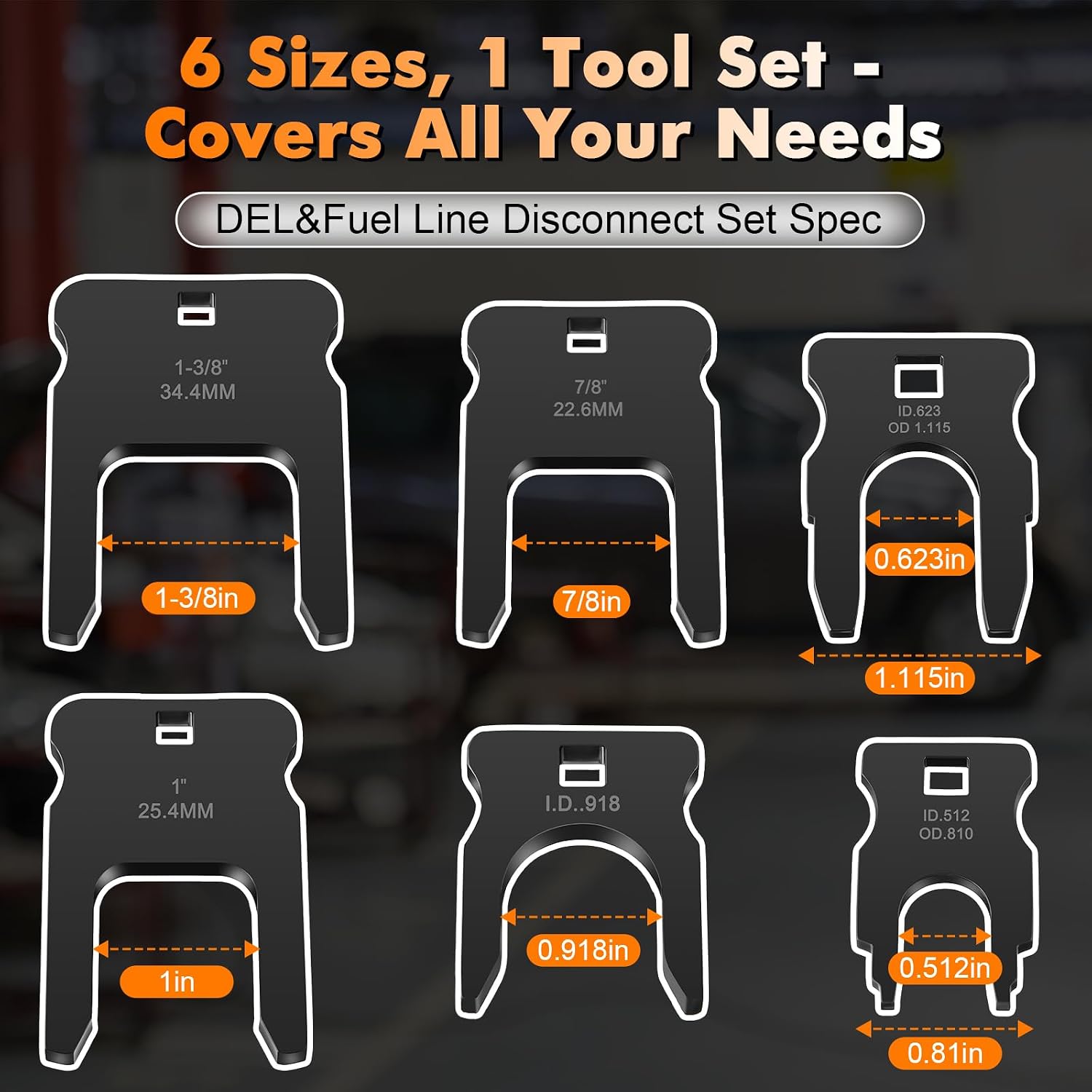 Feekoon DEF Fuel Line Disconnect Tool Set, Easy to Remove Breather/Fuel/coolant/DEF line Disconnect Tool for compressing connectors and Removing Lines