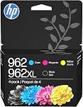 Pack de 4 cartouches d'encre haute capacité HP 962XL noire et HP 962 Cyan, Magenta, Jaune (3JB34AN)